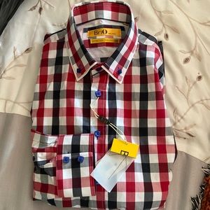 New BriO Milano Stretch Dress Shirt
